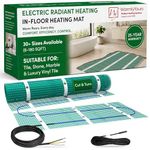 WarmlyYours Heated Floor System 21 sqft - Electric Heated Floor Mat for Fast, Even Warmth Under Tile, Stone – Ideal for Bathroom - 1.5x14 ft 240V (TempZone Flex)