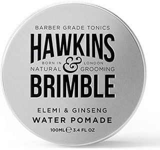 Hawkins & Brimble Strong Hold Hair Pomade for Men, 100ml Water-Based Formula, All Day Firm Hold with Natural Shine, Elemi & Ginseng Scent, Vegan, Easy Wash, Grooming Styling Cream Clay