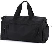 Duffle Bag,VASCHY 20in Medium Weekender Overnight Carry on Duffel Bags for Women Men with Shoes Compartments Luggage Sleeve for Travel,Gym,Yoga Black