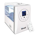 LEVOIT Humidifier for Bedroom, Warm and Cool Mist Humidifiers for Plants, Large Room, 6L Air Humidifier with Remote Control, Essential Oil Tray, Filterless, Auto Mode, Up to 60h, Display Off