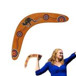 wodehahagou Wooden Boomerang Easy to Throw Flying Ring V Shaped Boomerangers Unique Design Family Outdoor Game Safe Boomerang Ball Frisbee Backyard Game Funny Outdoor Flying Disc Throw Catch