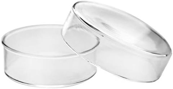 EISCO Petri Dish, 2" (50mm) - Beaded Edges Easy to Sterilize for Repeated Use Borosilicate Glass- Eisco Labs