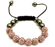 Baby Pink Crystal Shamballa Bracelet