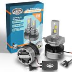 PRIVON 320W H4 LED Headlight for Car - 32000LM 6000k White, 2 years Replacement guarantee, Plug & Play, Error-free CANBUS, IP68 waterproof - pack of 2 (160W each bulb, H4/H19)