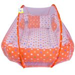 Toddylon Baby Bed Bedding Set For New Born Baby | Bed Mattress | Mosquito Net | Neck Pillow | Sleeping Nest | Cotton | Travel Bed | Essentials | Toddlers | Infants | Baby Boy Girl (0-12 Months) Orange