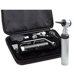 ADC Complete Diagnostic Instrument Set with Otoscope, Ophthalmoscope, and Bent Arm Illuminator, 2.5V, Fitted Case, Proscope 5215