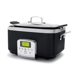 GreenPan Elite 8 - in -1 Programmable 6QT Electric Slow Cooker, Dishwasher Safe Lid & Removable Crock, PFAS-Free Healthy Ceramic Nonstick Multi-Cooker, Sear, Sauté/Brown, Steam Basket, Roast, Black