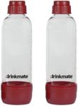 DrinkMate Carbonation Bottles (Twin-Pack) (1L, Red)