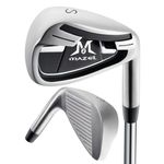 MAZEL WM-X3 Golf Single Iron Club 1,2,3, 4,5,6,7,8,9, P, S,Premium Stainless Steel Shaft, CNC Milled Face for More Spin (Silver, Single S Iron)