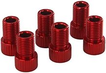 TORMEN Presta Valve Adaptors Convert Presta to Schrader for Bikes, E-Bikes, E-Scooters and Cars (Red）