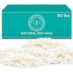 Hearts & Crafts Natural Soy Wax | Candle Making Wax Supplies | 22.5kg Soy Wax for DIY Candle Making | Soy Wax Flakes