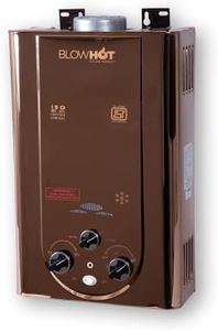 BLOWHOT Gas Geyser 6 Litres | Auto CUT-OFF | Automatic LPG Gas Water Heater Geyser| Instant Warm Water Flow | 1 Year General Warranty | 2 Years Warranty On Heat Exchanger (ISI Marked) (Rose Gold),Wall