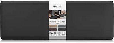 Zulay Home Large 24 x 70 Inch Anti Fatigue Floor Mat - 3/4 Inch Thick Cushioned Kitchen Mats For Standing - Comfortable Padded Floor Mats For Standing Work Desk - Memory Foam Kitchen Mat - Black