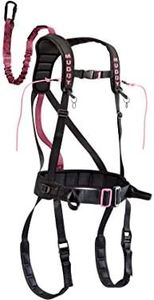 Muddy Women's Hunting Tree Stand Safety Systems Lightweight Padded Nylon Quick-Release Safeguard Harness, Small/Medium