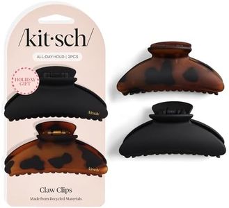 Kitsch Medium Claw Clips, Medium Hair Clips for Women, Stylish Hair Claw Clips for Thick Hair & Thin Hair, Cute Medium Hair Clip & Claw Clip for Teen Girls, Hair Accessories, 2pc set