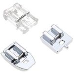 VANICE 3 Pcs Invisible Zipper Foot Sewing Machine Presser Foot for All Low Shank Snap-On Singer, Brother, Babylock, Euro-Pro, Janome, Kenmore, White, Juki, New Home, Simplicity, Elna, Etc