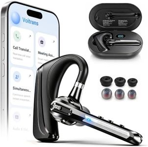 Bluetooth Headset for Work Calls & Live Streams, AI Translator Earbuds