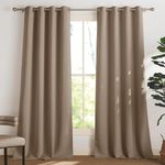 Galaxy Home Decor Premium Blackout Curtain for Long Door 8 Feet | Thermal Insulated Modern Window Curtain with Rings for Living Room & Bedroom | Pack of 2, Mocha