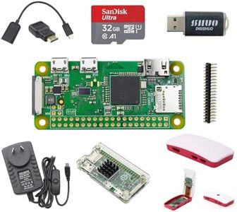 DIGISHUO Raspberry Pi Zero W Complete Kit 1GHz 512M Wtih Two Case 32G Sandisk Card Mini HDMI&Micro USB&GPIO Header (Raspberry Pi Zero W 9 in 1 Kit)