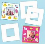 Baker Ross ET450 Design Your Own Frame (Pack Of 10) For Kids To Decorate, White, 17cm x 17cm