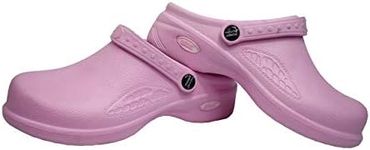 Natural Uniforms Ultralite Women's Clogs Strap, Work (Size 9, Pink)