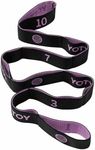 YOTTOY Yoga Strap and Resistance Bands-Exercise Elastic Bands for Working Out Women with 10 Loops-Perfect for Stretching and Physical Therapy (purple)