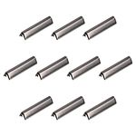 uxcell 24Pcs Belt Buckle End Tips, 30mm/ 1.18-inch Ribbon Crimp Clasps for Leather, Webbing, DIY Craft Making, Metallic Black