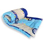 AWSM COLLECTION Baby Super Soft Skin-Friendly Breathable All Season Use Single Bed Comforter/AC Blanket Quilt for Kids, Size- 43x58Inches (0-5 Years)- Blue