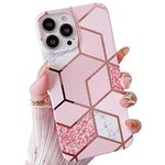 MVYNO Beautiful case Compatible with iPhone 14 Pro Cover | Elegant Exclusive Shock Proof Case for Women & Girls (Soft Flexible Silicone, Cover Compatible with iPhone 14 Pro, Pink)