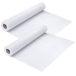 LOLYSIC 2Pcs Drawing Paper Rolls, 44cm x 25m White Paper Rolls for Painting, Sketching Paper Art Easel Paper Roll of Paper for Kids or Adult, Drawing Papers White Gift Wrapping Paper Rolls, 70gsm