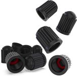 Makenlug 10 Pcs Tyre Valve Cap - Plastic Dust Caps for Car Tires Stem Covers, Universal Valve Tire Covers Replacement for Bike Tire, Cars, Bicycles, Motorbikes, Prams & Wheelbarrows by Avern, Black