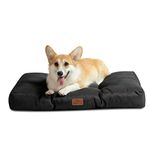 Bedsure Dog Bed Medium Washable -Waterproof Puppy Dog Bed Mattress for Small dogs with Oxford Fabric, Water Resistant Flat Pet Pillow Bed for Dog Crate, Black, 76x50x10cm