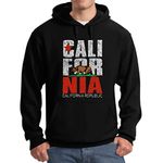 TeeStars Men's - California Republic Hoodie Medium Black