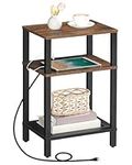 HOOBRO Side Table with Charging Sta