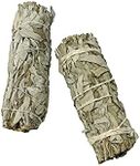 Juicy Spicy California White Sage Bundle for Energy Cleansing [2 Pack] (4 Inch)