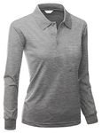 Xpril Women's Pique 180-248 TC Polo Dri Fit Collar T-Shirt MELANGEGRAY Size XL