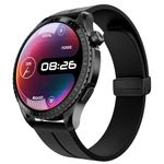 Noise Origin Smart Watch Smoothest UI Experience (New Nebula UI) & EN 1 Processor, 1.46 ApexVision AMOLED Display, Stainless Steel, Contour-Cut Design, Fitness Age, Fast Charging (Midnight Black)