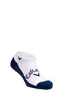 Callaway Men's 2022 Callaway Men's Tour Cotton Crew Socks, White/Navy, S/M UK 6.5-9