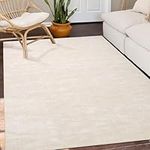 RUGSREAL Machine Washable 9 x 12 Area Rug Non-Slip Indoor Area Rug Modern Solid Area Rug Large Contemporary Area Rug for Bedroom Living Room, 9' x 12' Cream-White