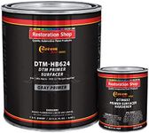 Custom Shop - Gray DTM High Build Urethane Primer Surfacer (Direct to Metal) 2.1 VOC (1-1/4 Quart Kit) Fast Dry High-Performance Primer for Automotive & Industrial use Kit includes 1-1/4 Quart of DTM Primer