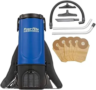 Powr-Flite Pro-Lite Backpack Vacuum Commercial Grade 4-Quart Canister Vacuum Cleaner, Portable Vacuum with Tool Kit, BP4S