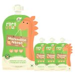 Rorosaur Baby Food -Muskmelon & Mango, Ready to Eat Cereal & Porridge for Little One | Rich in Vitamins, Minerals and Protein | No Added Sugar/Salt, Preservatives - Pack of 4 (100gms each)