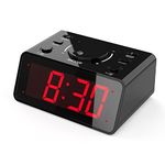 Alarm Clock, Dual Alarm, Personalized 15S Voice Recording, 3-Level Led Brightness, 12/24Hr, Cordless, Battery Powered Only, Loud Alarm Clock for Heavy Sleepers, Simple Clock Bedside Digital Clock