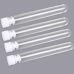 PZRT 4pcs Sewing Needles Container Transparent Plastic Needle Storage Container Needlework Tool 75mm x 12mm