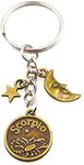 Zodiac Sign Moon & Star Keychain Ke