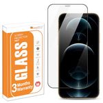 OpenTech Tempered Glass Screen Protector Compatible For Iphone 12 Pro Max With Edge-to-Edge Protector And Easy Installation Kit For Smartphone