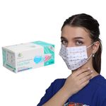 Wellvian Adlut Mask Disposable Face Mask Meltblown Mask Surgical Face Mask With Nose Pin & Latex Free Ear Loops Bfe ≥ 99% Colour : Polka Dot Voilet Pack Of 100 Pieces