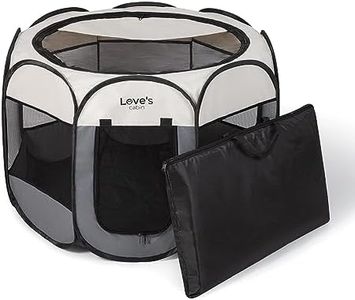 Love's cabin Pet Puppy Dog Playpen, Small Dog Tent Crates Cage Indoor/Outdoor, Portable Playpen for Dog and Cat, Foldable Pop Up Dog Kennel Playpen with Carring Case, Removable Zipper Top, Grey