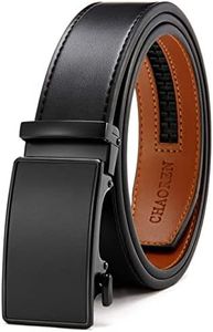 CHAOREN Men's Leather Ratchet Belt - Customizable Fit (35mm)