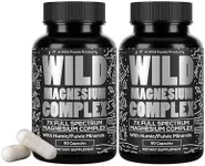 Wild Foods Magnesium Complex Supplement with 7X Forms, 90 Capsules | High Absorption, Full Spectrum, Easy Digestion | 500mg Glycinate, Bisglycinate, Malate, Orotate, Citrate, Taurate